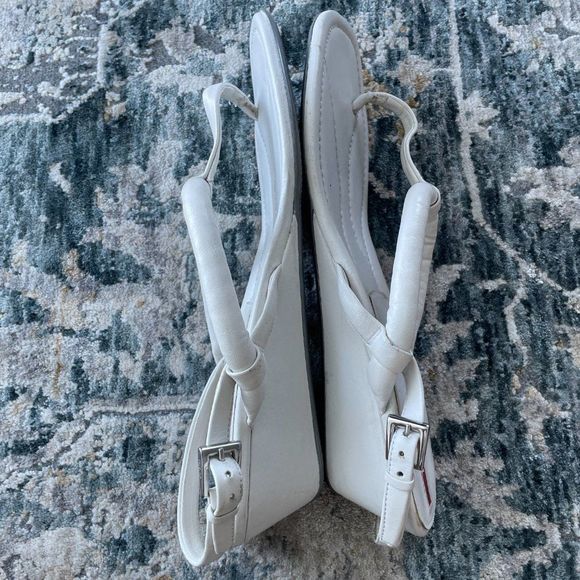 Prada Leather Thong Wedge Sandal - Picture 5 of 11